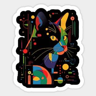 Mid-Century Modern CAT Stairs Sticker